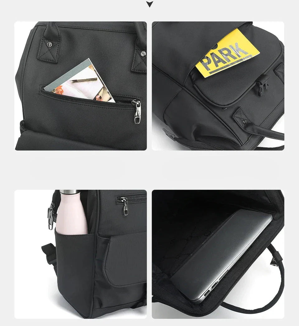 Détail de la poche secrète antivol au dos du sac