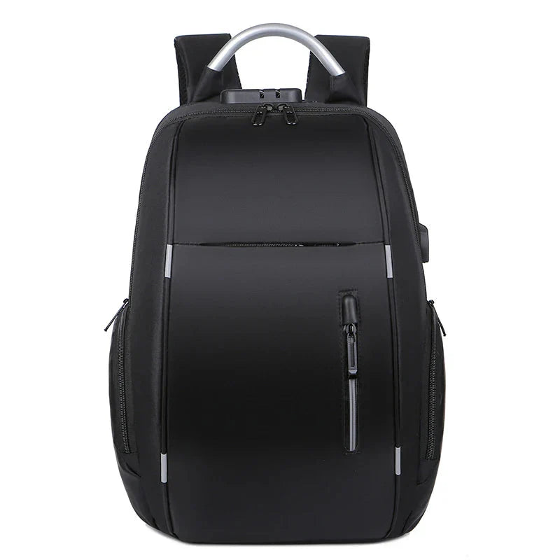 Sac à dos noir élégant avec détails réfléchissants