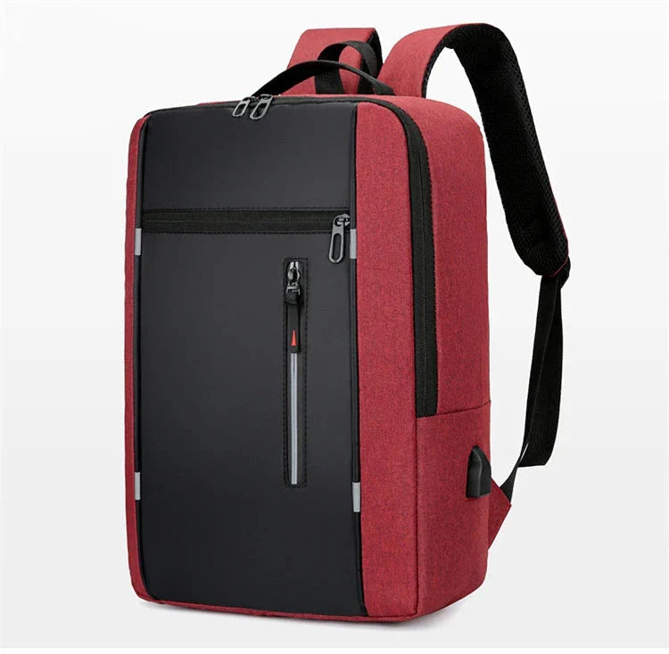 Sac à dos rouge avec détails réfléchissants pour sécurité