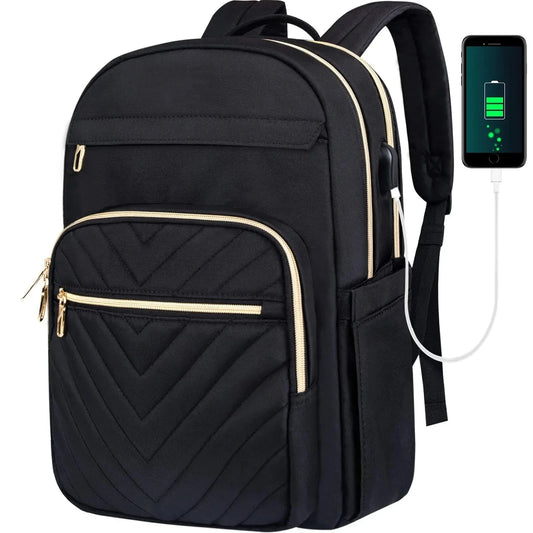 Sac à dos noir fonctionnel avec compartiment rembourré pour PC