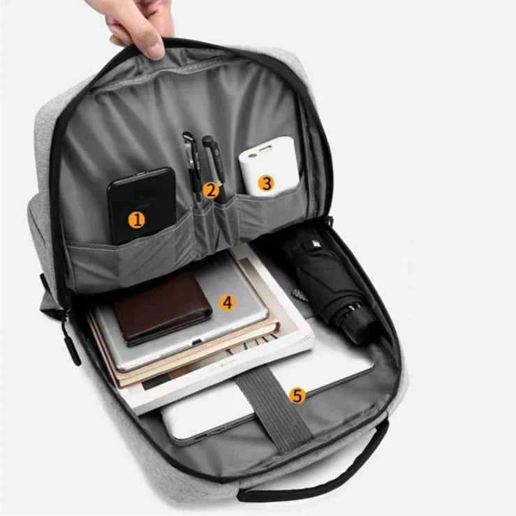 Sac à dos noir avec compartiment pour ordinateur portable