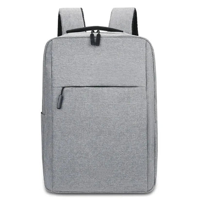 Sac à dos gris avec port USB intégré sur le côté