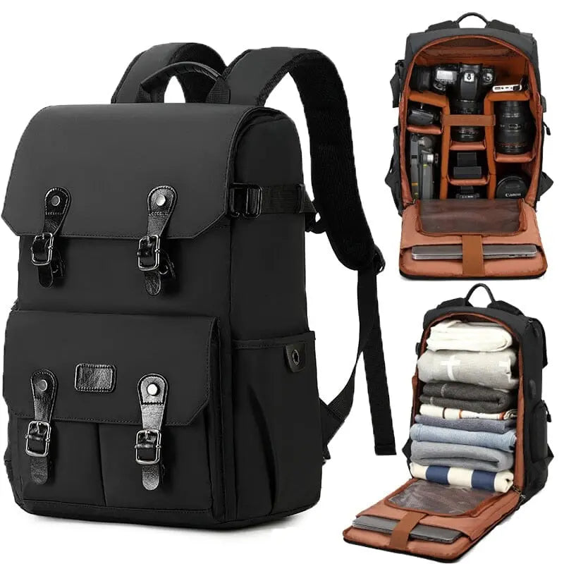 Sac à dos posé sur une surface, montrant sa taille compacte