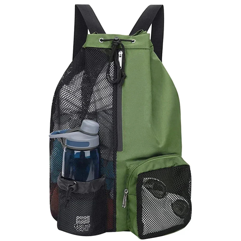 Sac à dos kaki avec bretelles ajustables pour confort