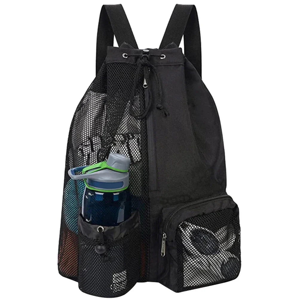 Sac à dos noir avec poche frontale zippée pour petits objets