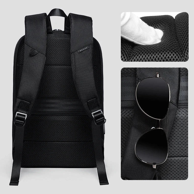 Sac à dos extensible avec tissu imperméable en gros plan