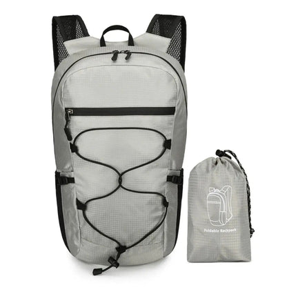 Sac à dos gris, imperméable, idéal pour les excursions