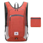 Sac à dos rouge, pliable, avec logo discret
