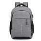 Sac à dos en tissu oxford gris avec bandes réfléchissantes