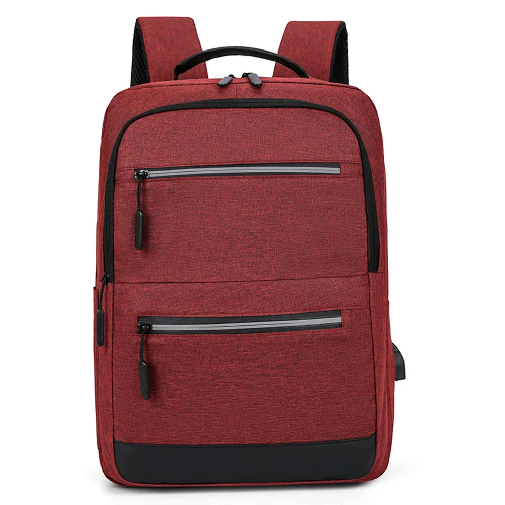 Sac à dos rouge avec bandes réfléchissantes