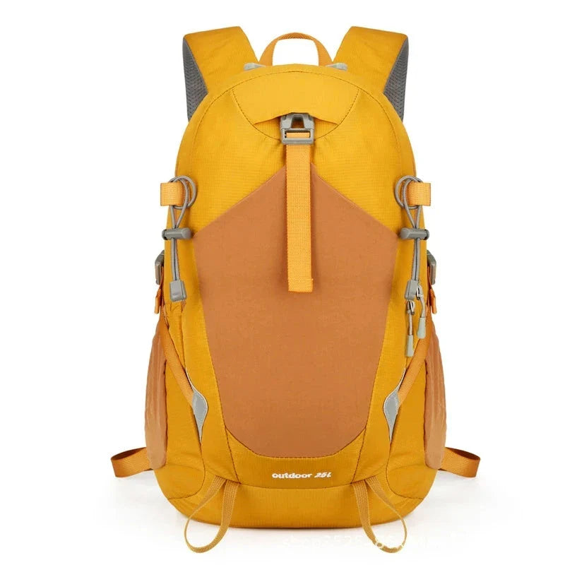Sac à dos orange 25L, compartiment chaussures et tissu résistant