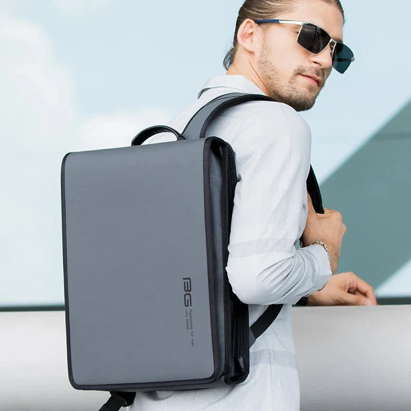 Sac à dos rectangulaire noir avec fermeture cachée
