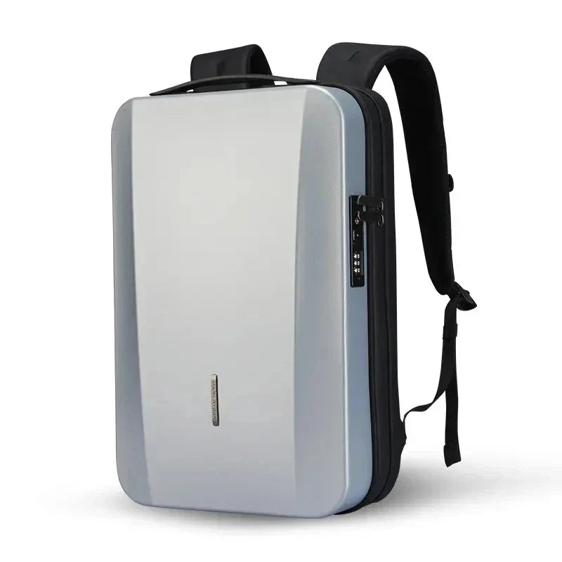 Sac à dos gris élégant avec sangle pour valise au dos