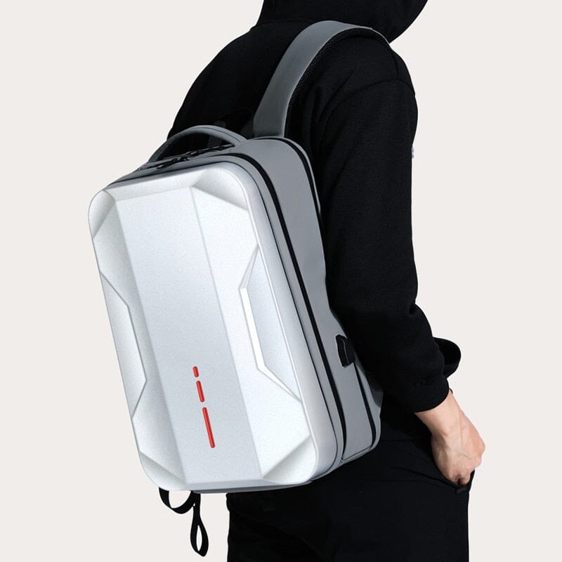 Sac à dos rigide noir avec compartiment pour ordinateur portable