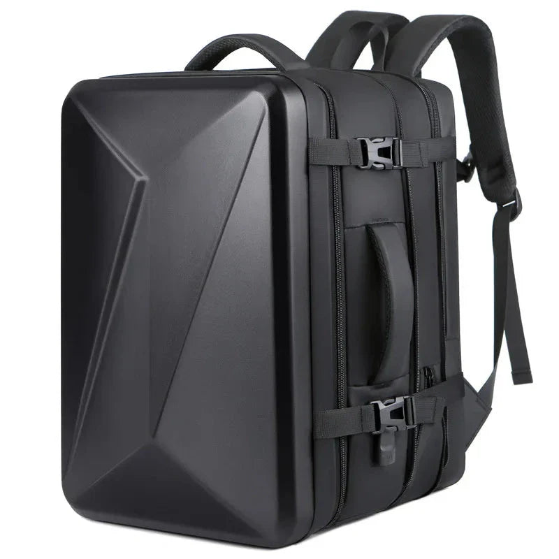 Sac à dos noir avec coque rigide et port USB