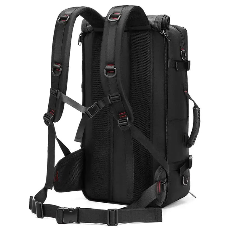 Sac à dos ouvert montrant l'organisation intérieure