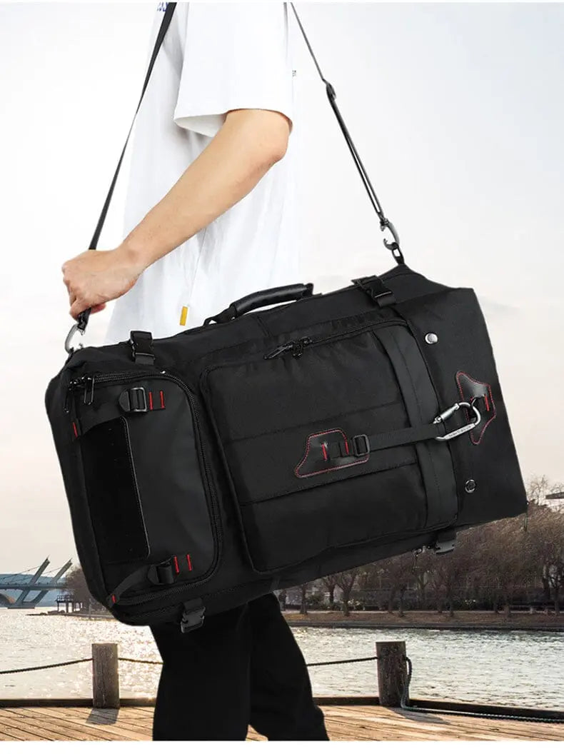 Vue latérale du sac à dos avec port USB intégré