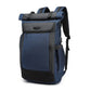Sac à dos bleu avec poche principale ouverte