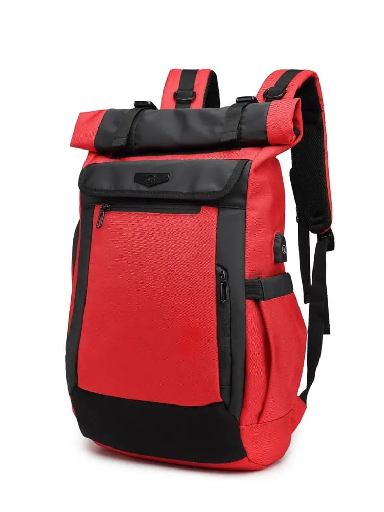 Sac à dos rouge, design moderne et pratique