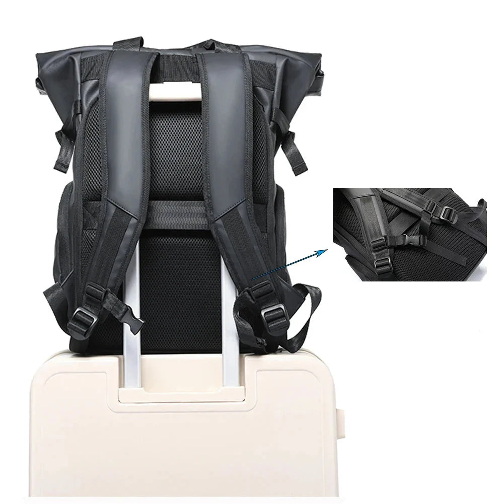 Sac à dos imperméable avec sangle pour valise au dos