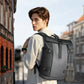 Sac à dos roll top noir avec poche avant zippée