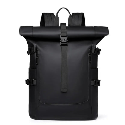 Sac à dos noir imperméable avec design minimaliste
