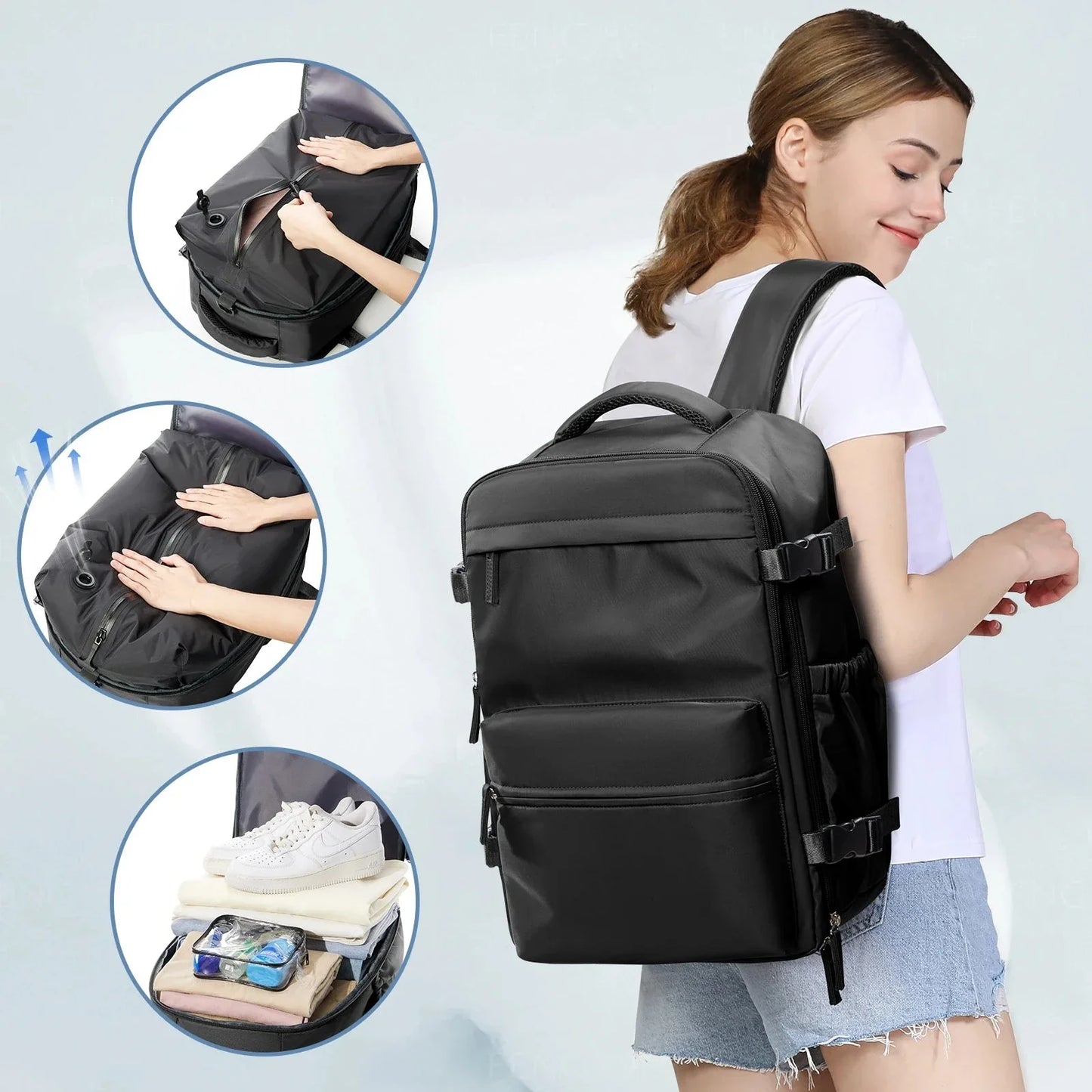 Sac à dos sous vide avec pompe USB intégrée