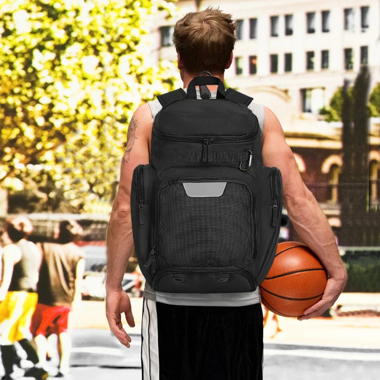 Sac à dos sport avec compartiment chaussures visible