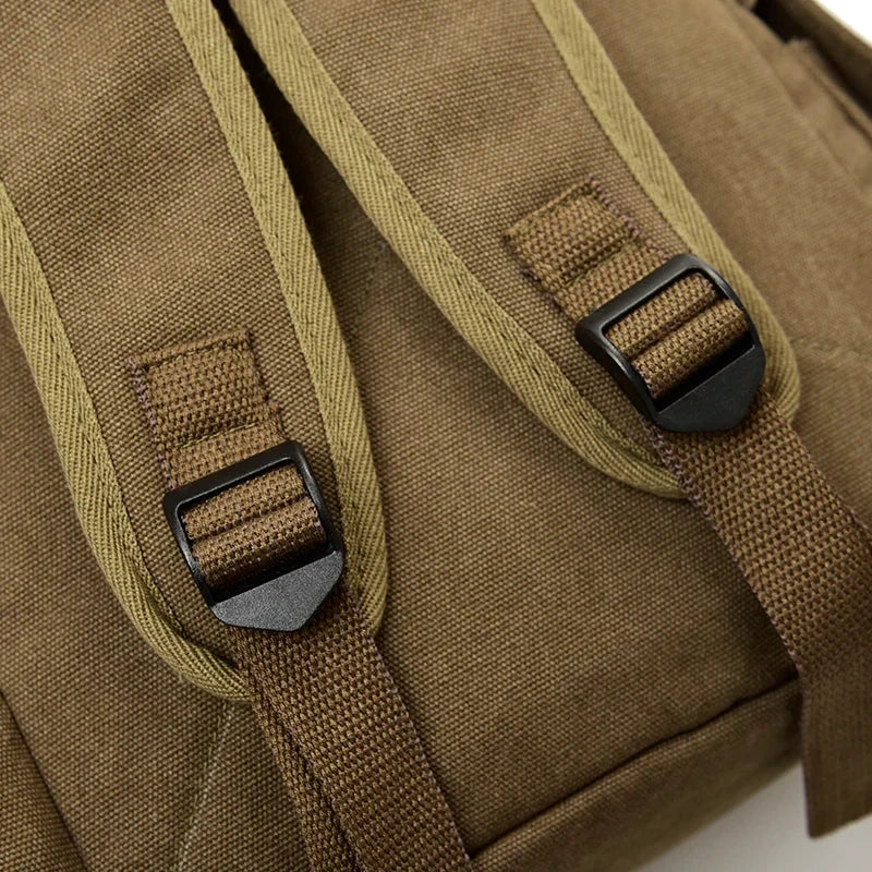 Sac à dos en toile avec fermetures en métal robustes