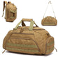 Sac à dos tactique camel, compartiment principal ouvert