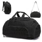 Sac à dos noir avec design robuste et poignées renforcées