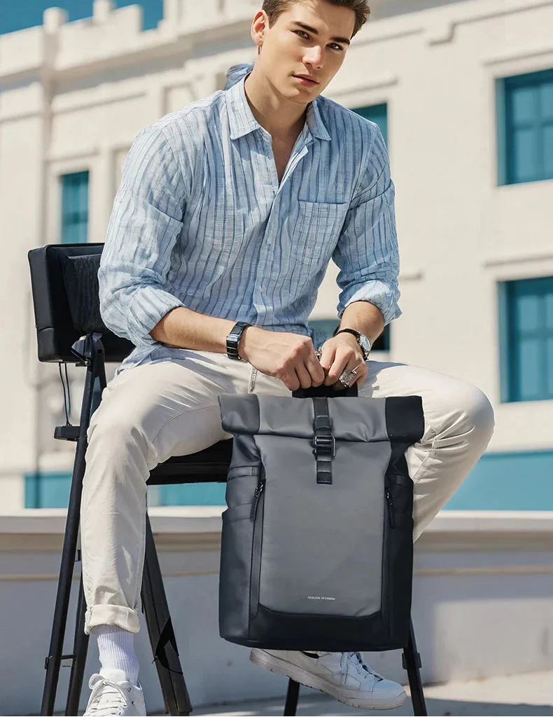 Sac à dos imperméable avec design roll-top ajustable