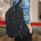 Sac à dos en toile avec poches extérieures visibles