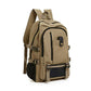 Sac à dos en toile canvas camel, style décontracté