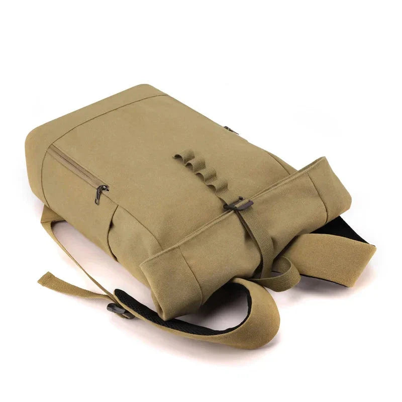 Sac à dos en toile avec poches extérieures visibles