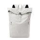 Sac à dos blanc en toile avec fermeture roll top