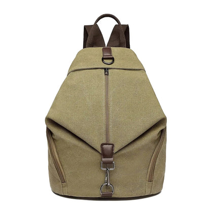Sac à dos camel en toile, élégant et spacieux pour effets personnels