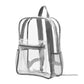 Sac transparent gris avec poches latérales en filet