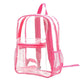 Sac à dos en PVC rose, compartiment principal spacieux