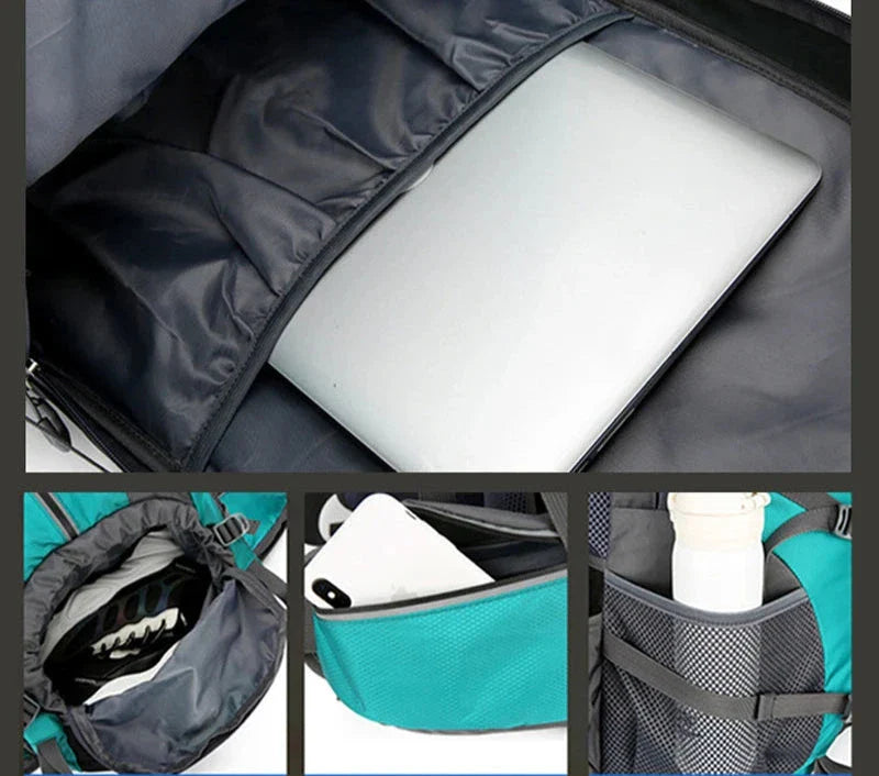 Sac à dos ouvert montrant l'intérieur spacieux