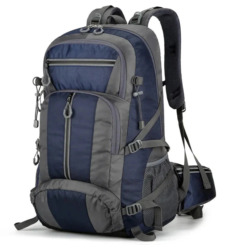 Sac à dos bleu marine avec poches latérales