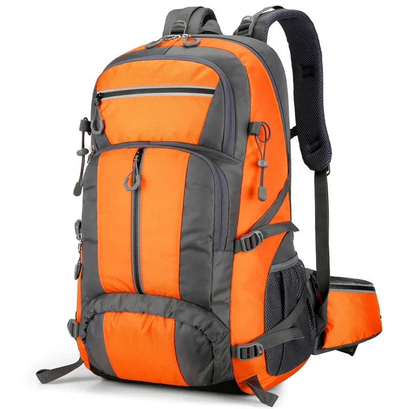 Sac à dos orange avec grande capacité de rangement