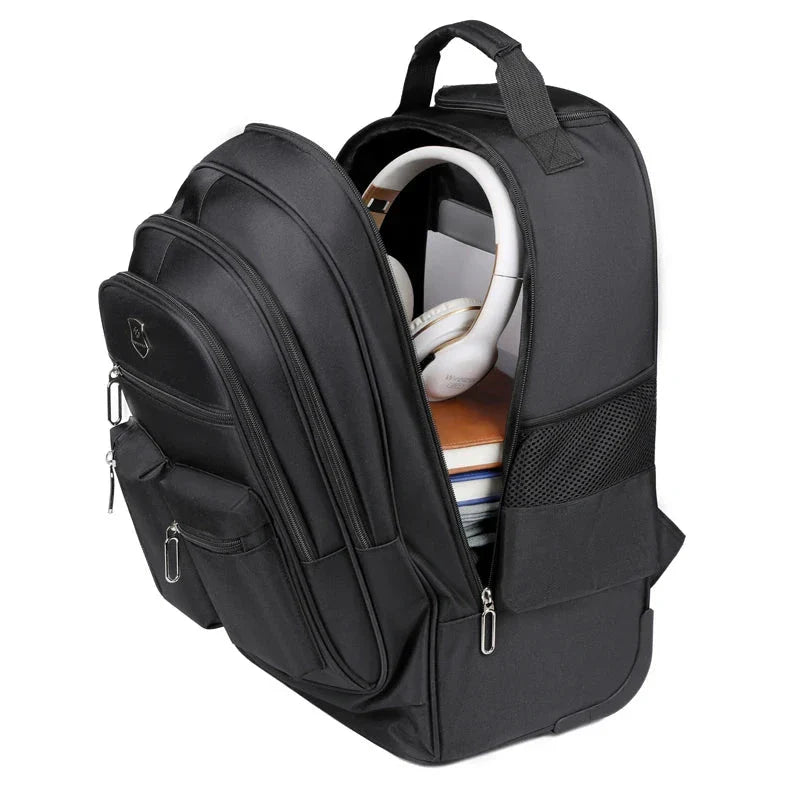 Sac à dos trolley avec compartiment pour ordinateur portable jusqu'à 15,6 pouces