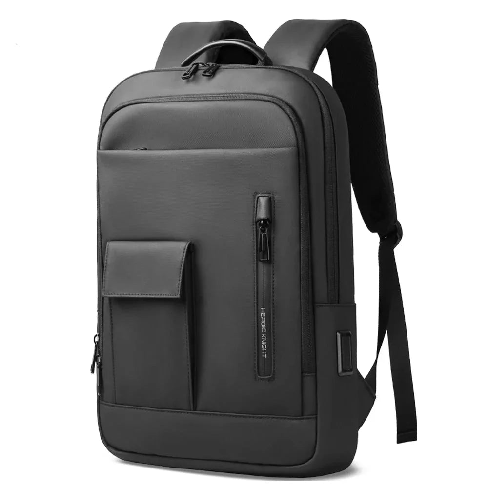 Sac à dos noir imperméable avec design moderne