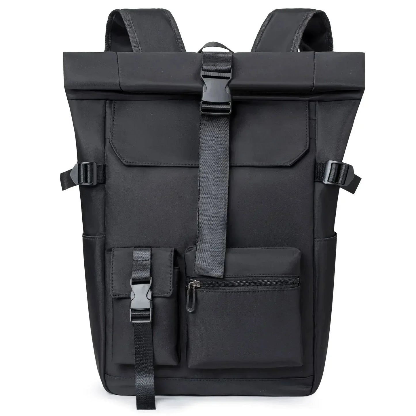 Sac à dos noir imperméable avec design moderne