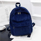Sac à dos en velours côtelé bleu marine