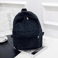 Sac à dos en velours côtelé noir élégant