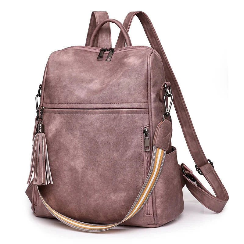 Sac à dos tendance en PU avec compartiments spacieux