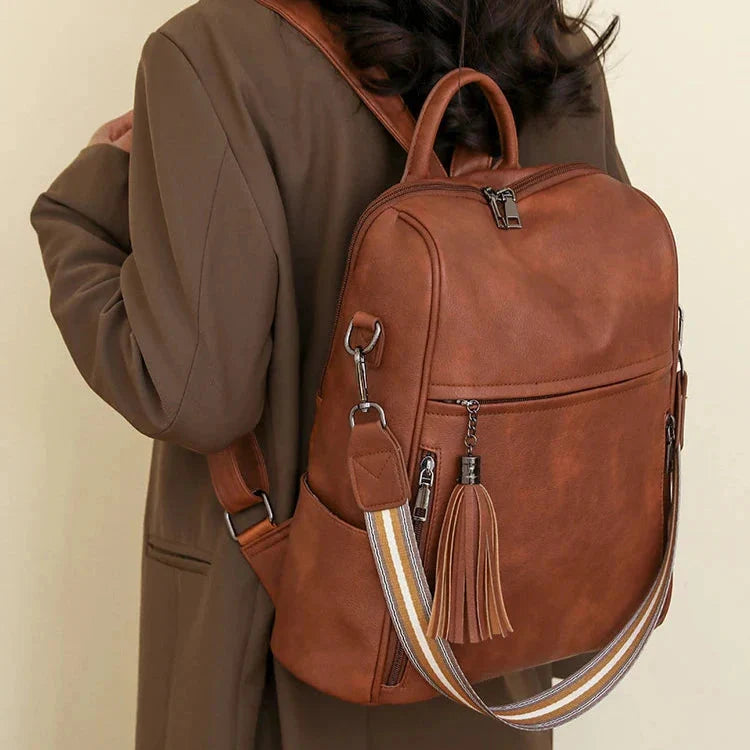 Zoom sur la fermeture éclair du sac à dos tendance