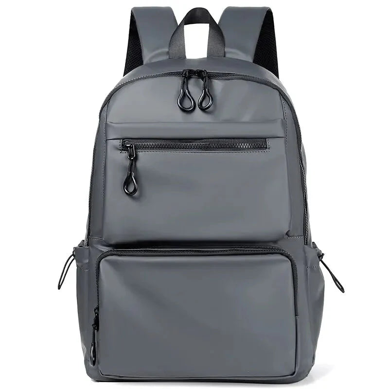 Sac à dos gris imperméable avec fermeture éclair
